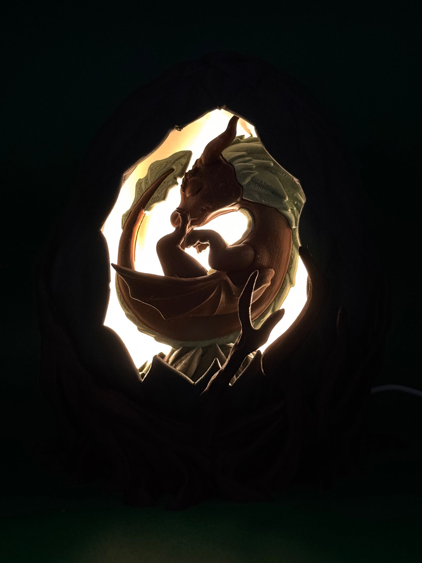 Elemental Baby Dragon Egg Lamp