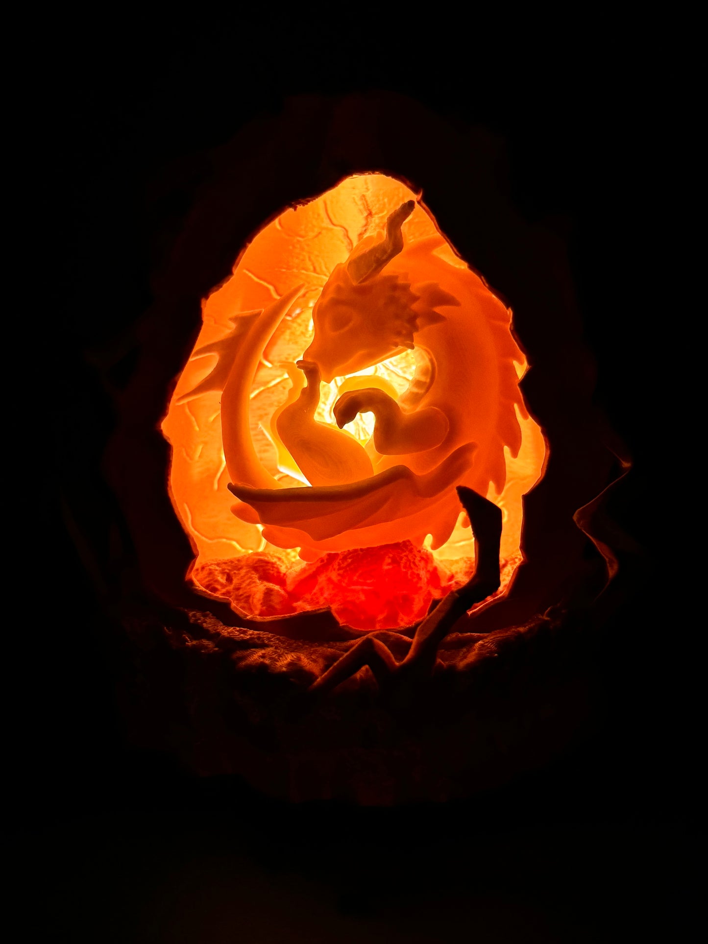 Elemental Baby Dragon Egg Lamp