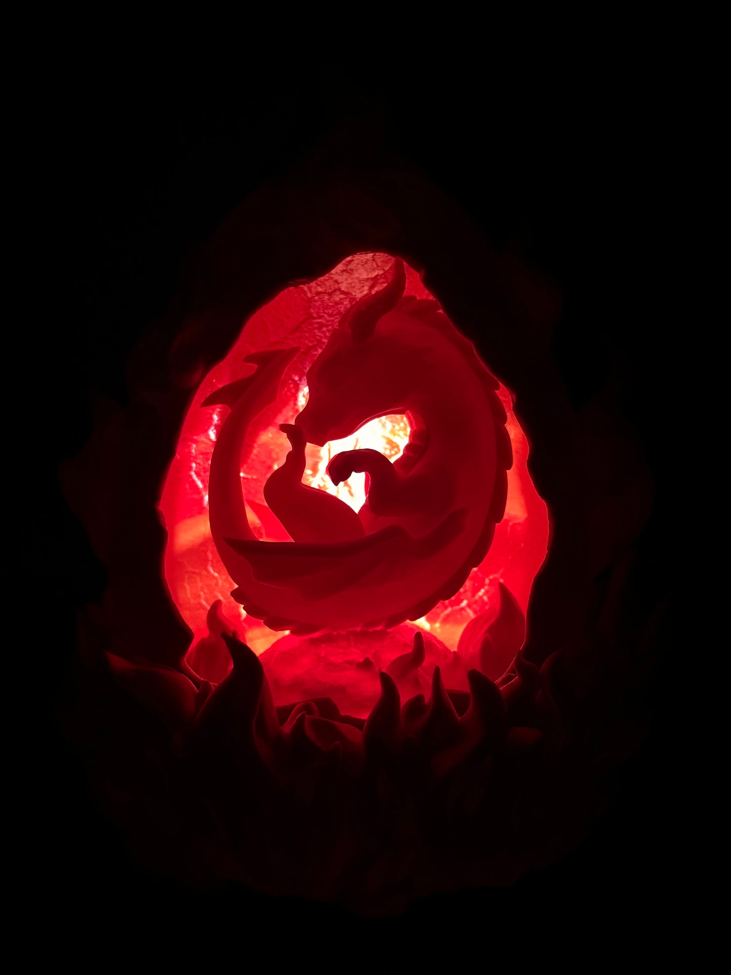 Elemental Baby Dragon Egg Lamp
